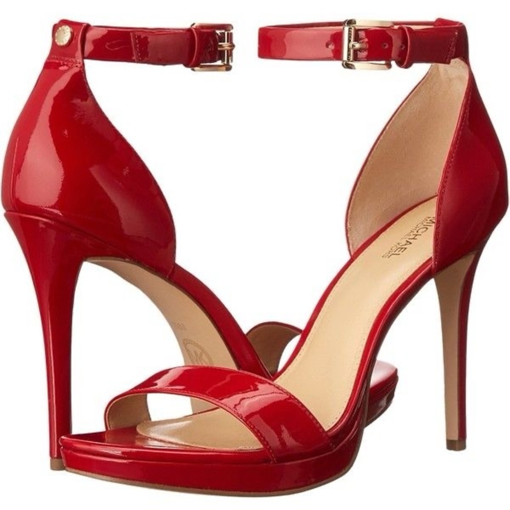 Michael Kors Sienna Sandal High Heel In Red